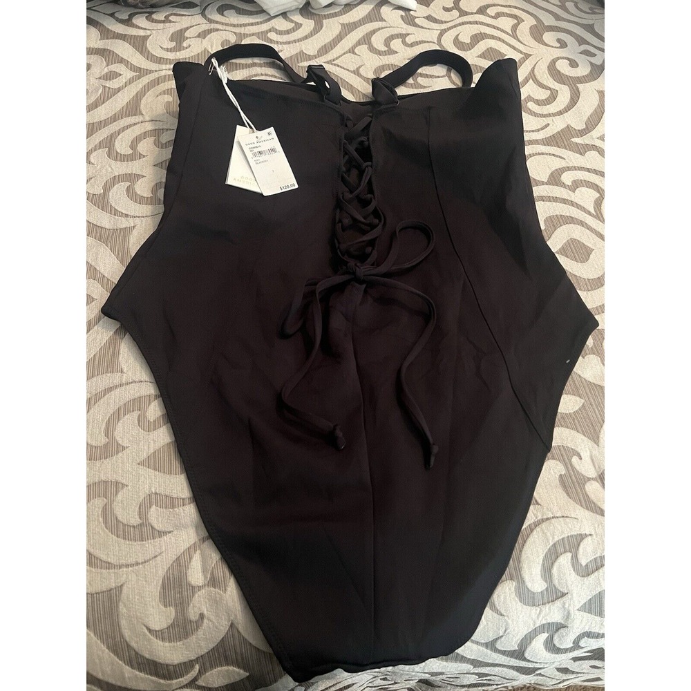 Good American Contour One Piece Swimsuit Swim Plus Size (7) 4X Black NWT $120